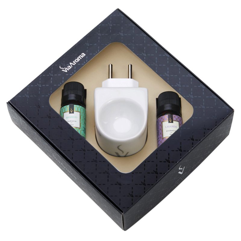 Kit Aromatizador Elétrico com 2 Essências – Via Aroma