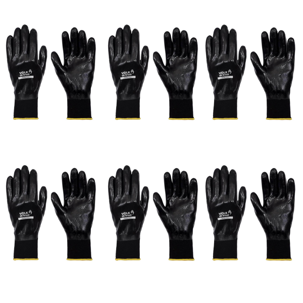 Luva de Segurança Nitril Full CA 25280 Kit 6 Pares - Volk