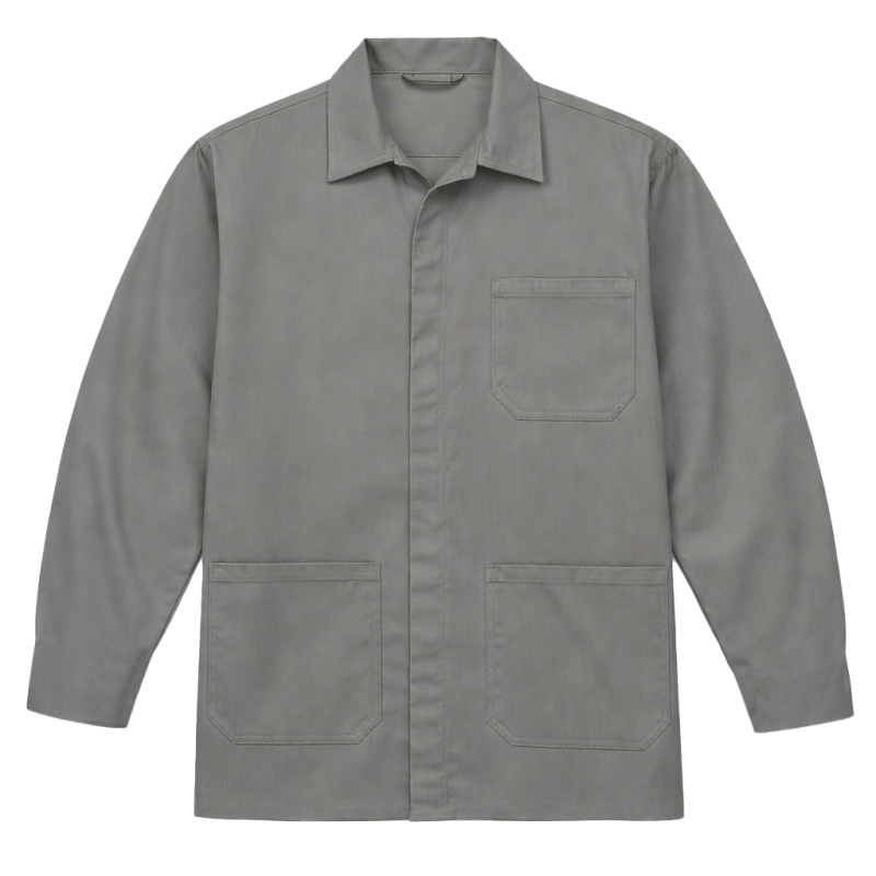 Jaleco Manga Longa Cinza Uniforme