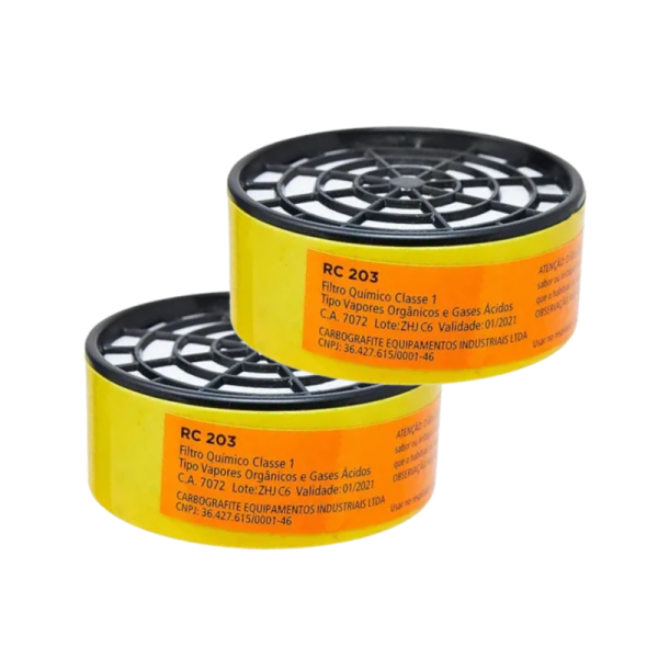 Filtro RC 203 P/ Respirador CG 306 Kit 2 Unid - Carbografite