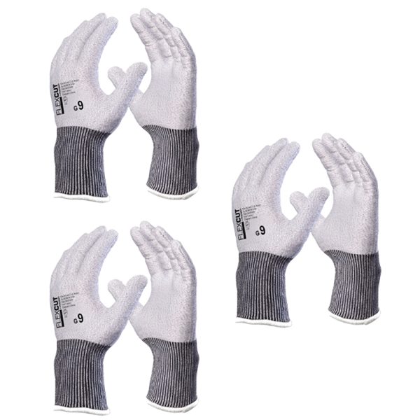 Luva de Segurança Flexcut Sem Banho CA 49201 Kit 3 Pares - Danny