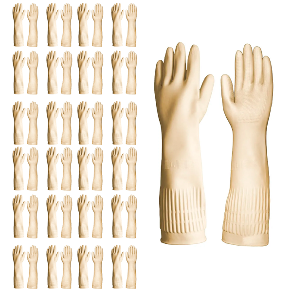 Luva de Látex Natural Ranhurada CA 49083 Kit 36 Pares  - Imbat