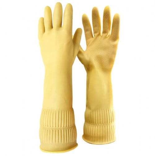 Luva Látex Longa Ranhurada CA 50955 Kit 24 Pares - Carbografite