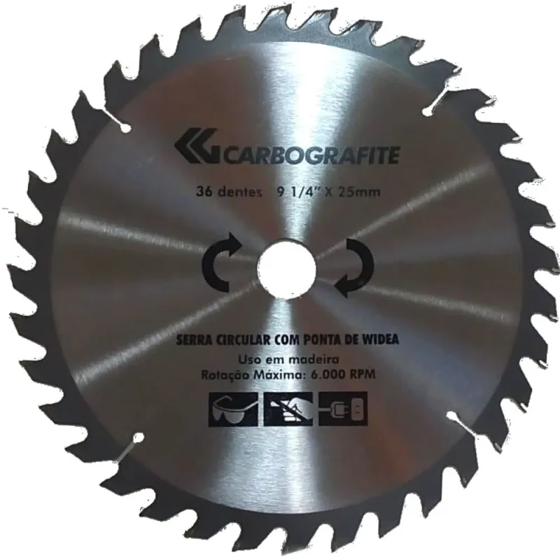 Serra Circular Ponta De Widea 9 1/4 x 25mm – 36 Dentes – Carbografite