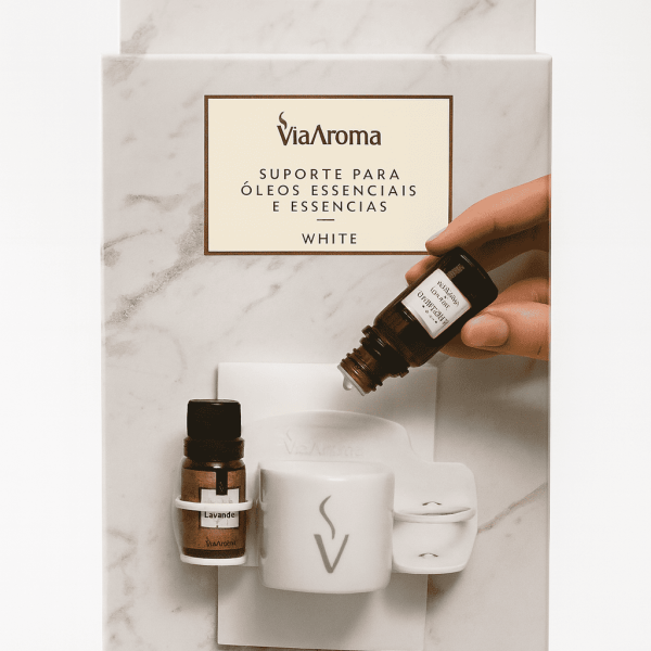 Suporte para Óleos Essenciais e Essências White - Via Aroma