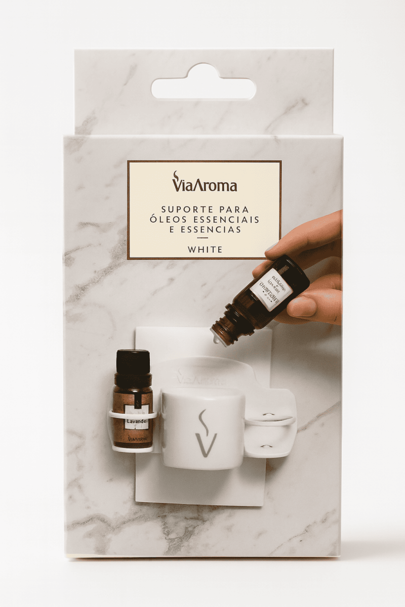 Suporte para Óleos Essenciais e Essências White – Via Aroma