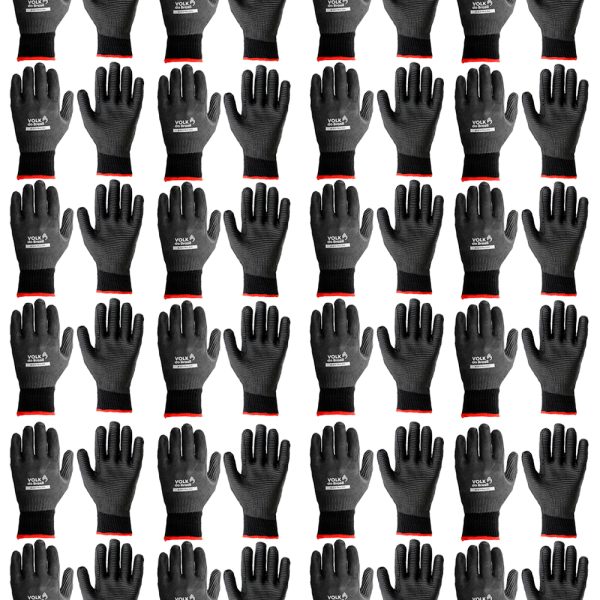 Luva de Segurança Black Tractor CA 37981 Kit 24 Pares - Volk