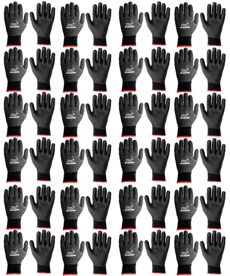 Luva de Segurança Black Tractor CA 37981 Kit 24 Pares – Volk