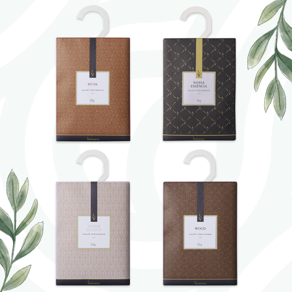 Kit 4 Sachês Perfumado Clássica 25g - Via Aroma