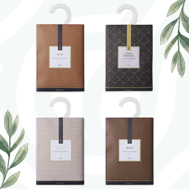 Kit 4 Sachês Perfumado Clássica 25g – Via Aroma