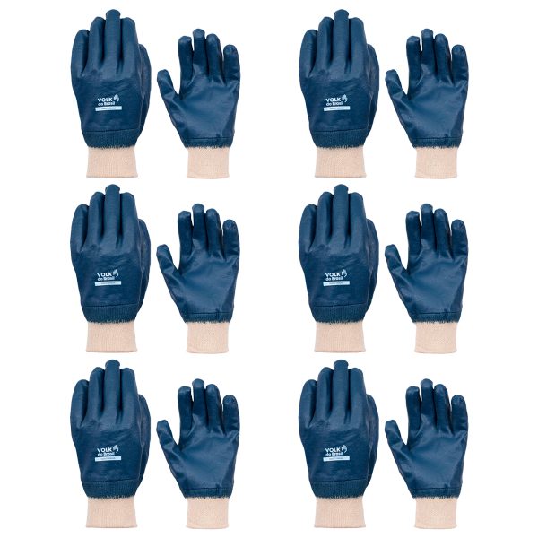 Luva de Segurança VdBNIT Malha CA 25084 Kit 6 Pares - Volk