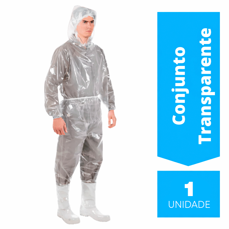 Conjunto Polietileno C/ Elástico E Capuz Descartável CA 30354/30355 – Prevemax