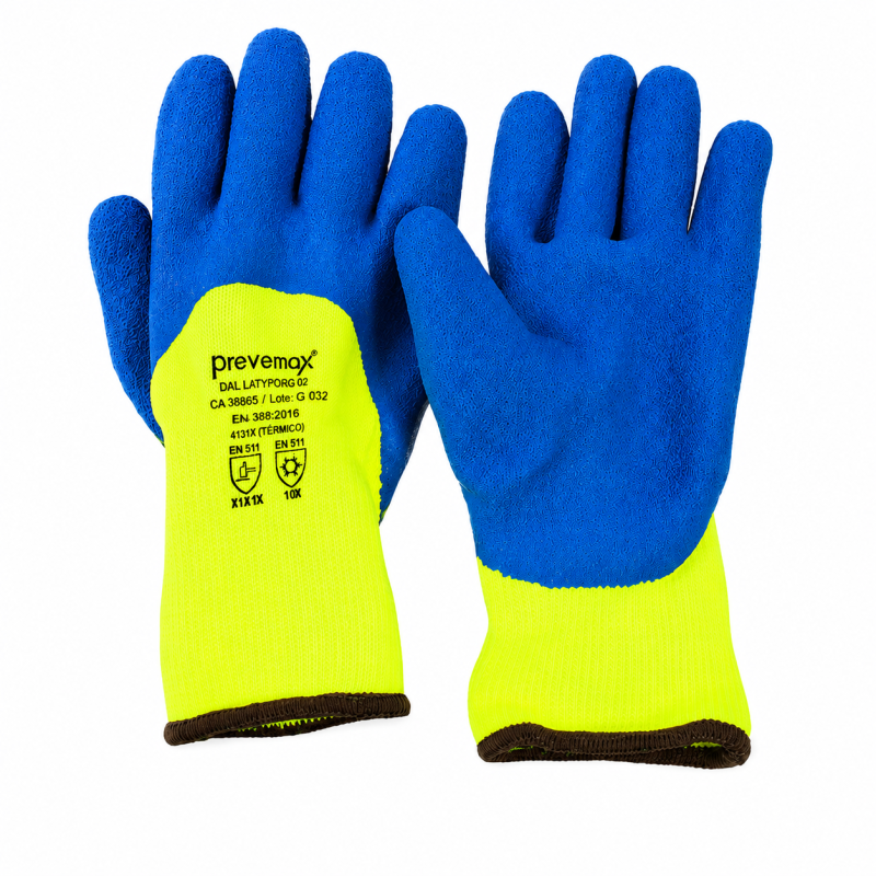 Luva Azul e Amarela Térmica com Fio Acrílico CA 48120 – Prevemax