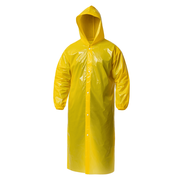 Capa De Chuva Polietileno Reutilizável Amarelo - Brasmo