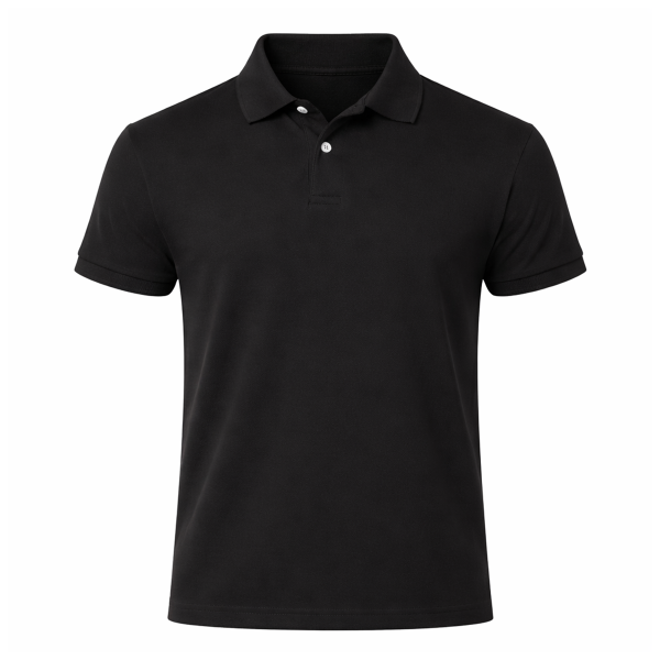 Camisa Gola Polo Preta Poliviscose Uniforme