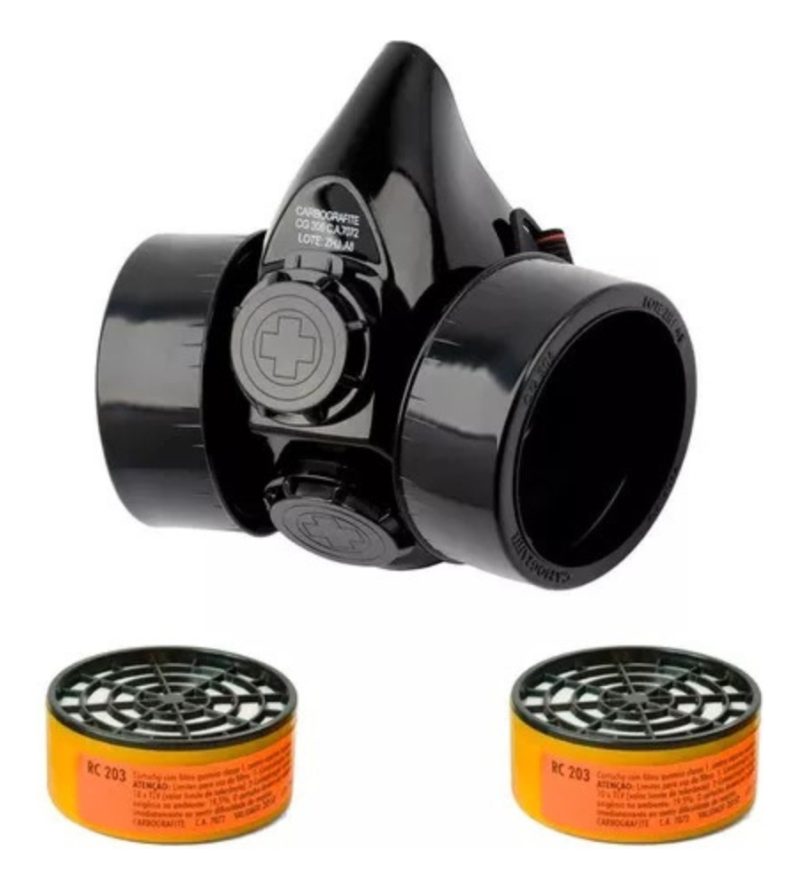 Respirador SemiFacial CG 306 2 Filtros RC 203 – Carbografite