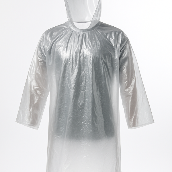 Capa de Chuva Polietileno Reutilizável Transparente Kit 5 Unid - Brasmo