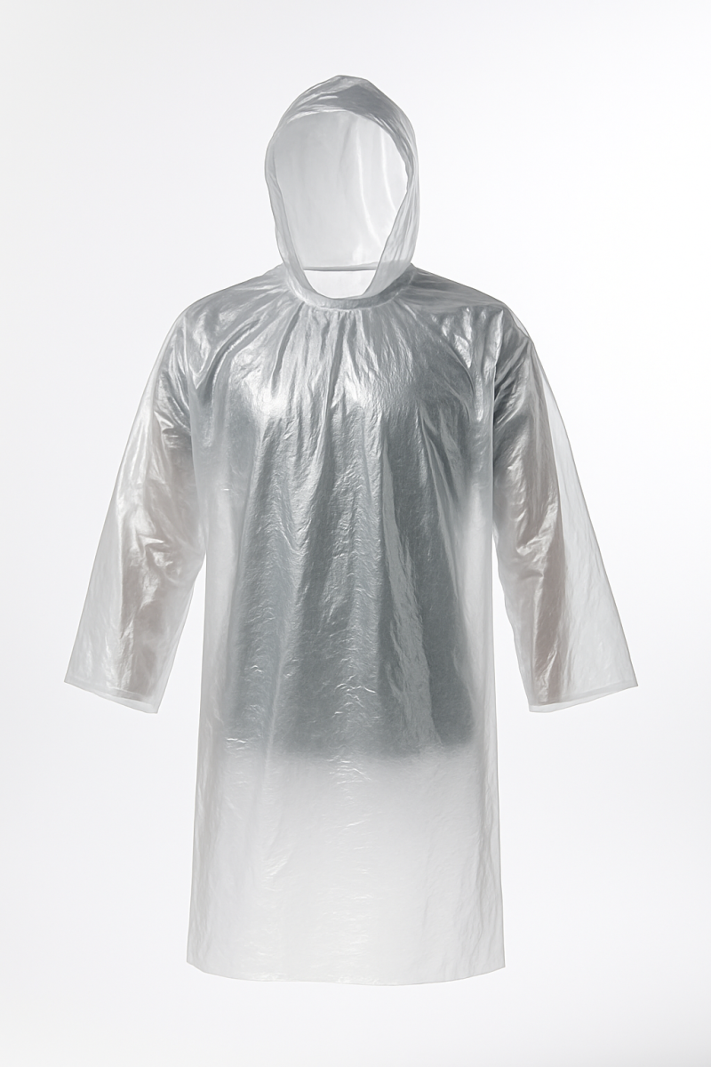 Capa de Chuva Polietileno Reutilizável Transparente Kit 5 Unid – Brasmo