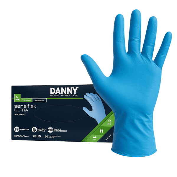 Luva Nitrílica Sensiflex Ultra 50 Unid CA 42711 - Danny