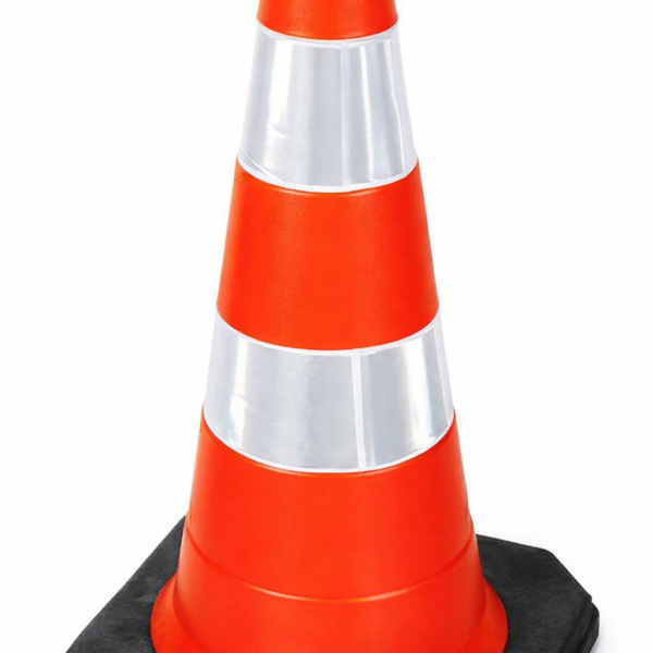 Cone Laranja com Faixa Refletiva 75cm PL4060 - Plastcor