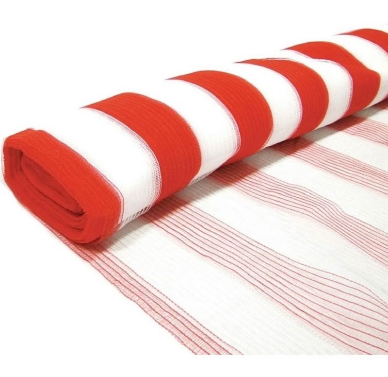 Tela Guarda Corpo Laranja e Branco 1,20 x 50m – Tegape
