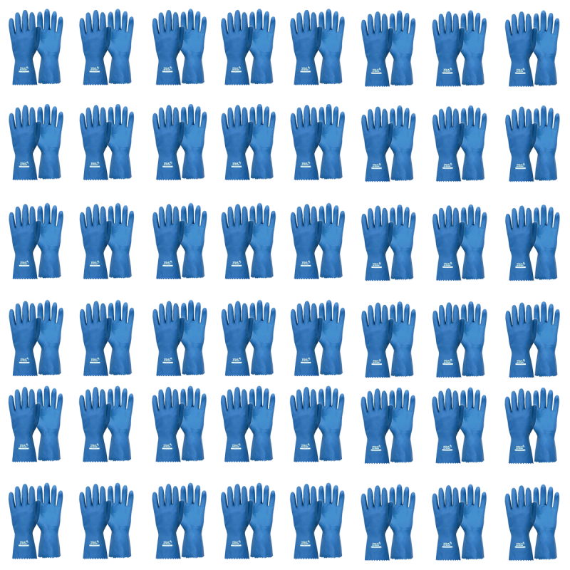 Luva Látex Verniz Silver Azul CA 16312 Kit 48  Pares – Volk