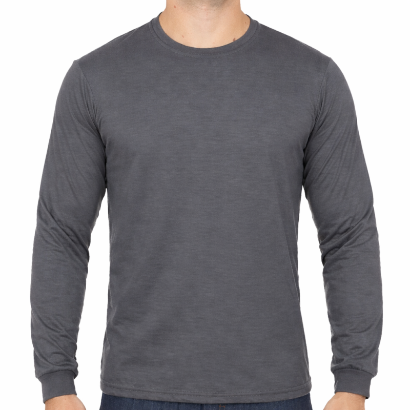 Camiseta Cinza Chumbo Manga Longa – Uniforme