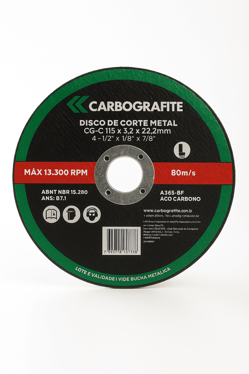 Disco De Corte Para Metais CG-C 115 x 3,2 x 22,2mm – Carbografite