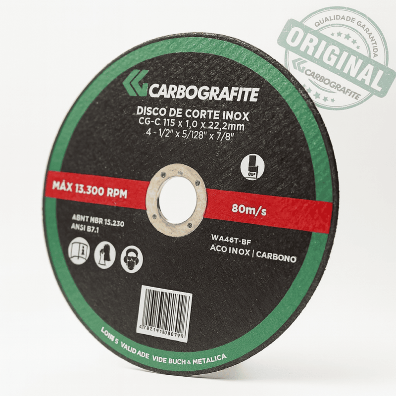Disco De Corte Inox CG-C 115 x 1,0 x 22,2mm – Carbografite