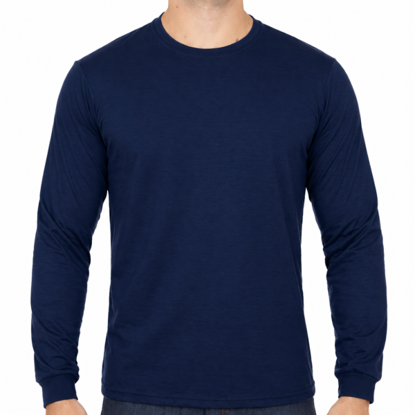 Camiseta Azul Marinho Manga Longa - Uniforme