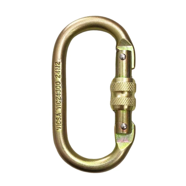 Mosquetão De Segurança Oval Dourado - Visca