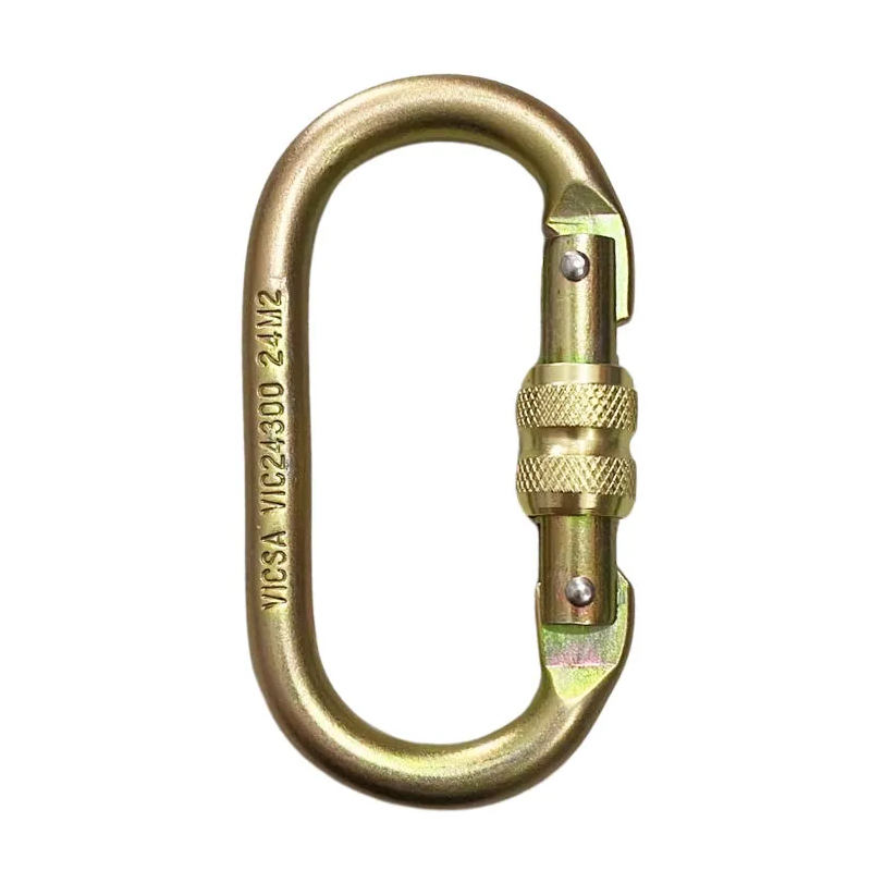 Mosquetão De Segurança Oval Dourado – Visca
