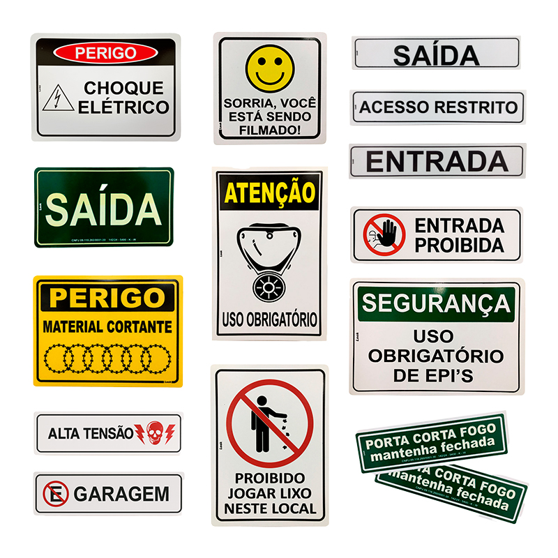 Placas De Sinalização e Orientação Diversas – Look