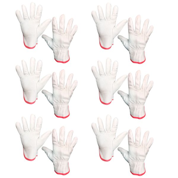 Pares Luva de Vaqueta Petroleira CA 35693 Kit 6 - Plastcor