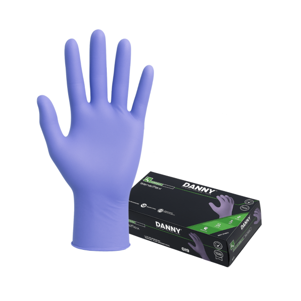 Luva Nitrílica Sensiflex Flex Roxa c/ 100 un CA 45458 - Danny