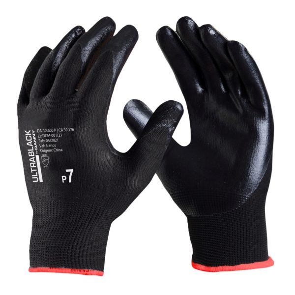 Luvas Segurança UltraBlack CA 39176 Kit 12 Pares - Danny