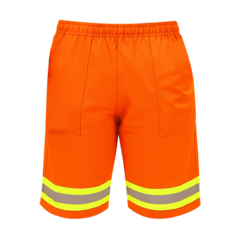 Bermuda Plus Size Laranja Faixa Refletiva – Uniforme