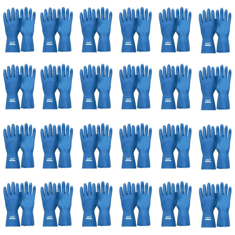 Luva Látex Verniz Silver Azul CA 16312 Kit 24 Pares – Volk