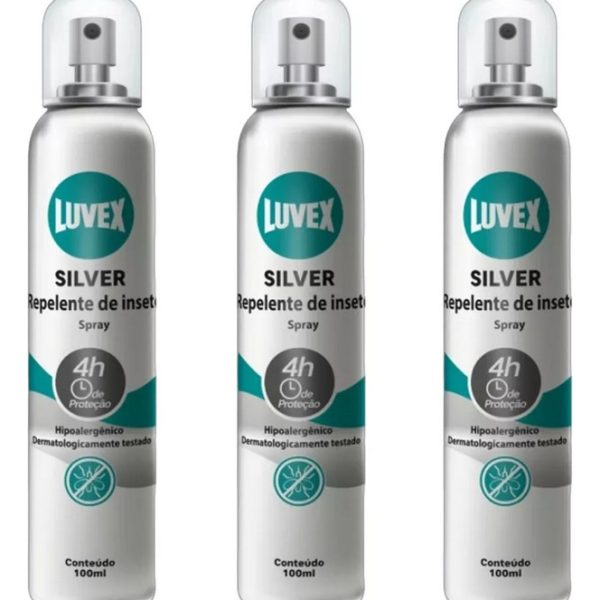Repelente De Insetos Silver Spray 100ml Kit 3 Unid - Luvex