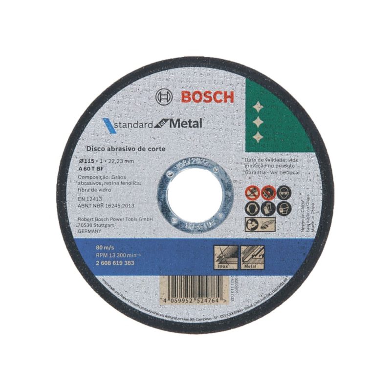 Disco De Corte Metal/Inox STD 115×1,0mm – Bosch
